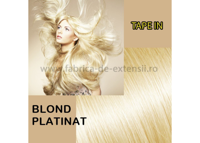 Extensii Tape In Blond Platinat Extensii Tape In Blond Platinat