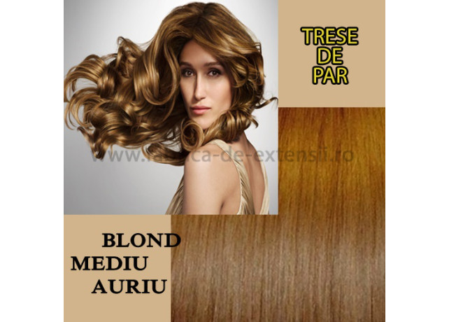Trese De Par Blond Mediu Auriu Trese De Par Blond Mediu Auriu