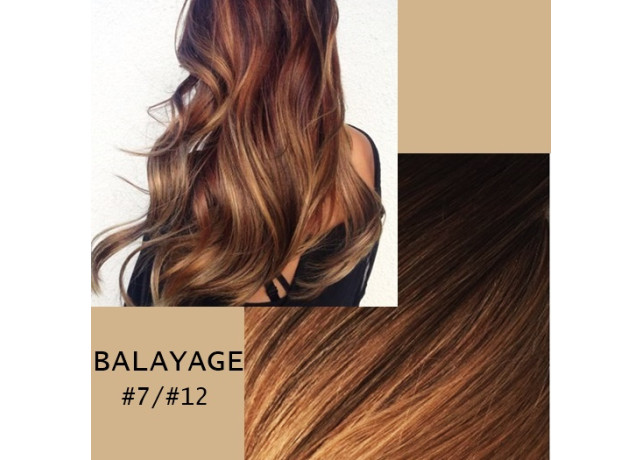 Extensii Front Lace (Semiperuca) deluxe  Balayage #7/#12