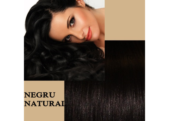 Extensii Front Lace (Semiperuca) DeLuxe Negru Natural