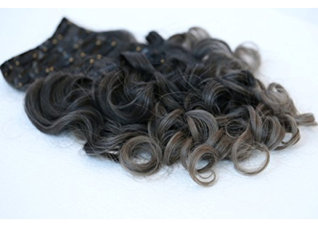 Clip On Ondulat Sintetic Ombre 1B Grey
