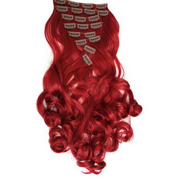 Clip On Ondulat Sintetic Red