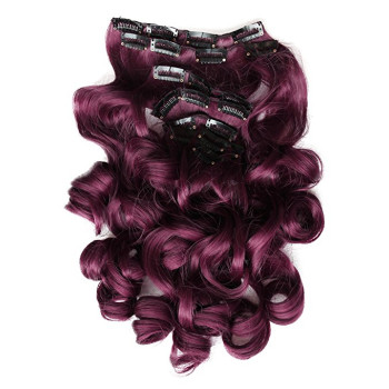 Clip On Ondulat Sintetic Wine